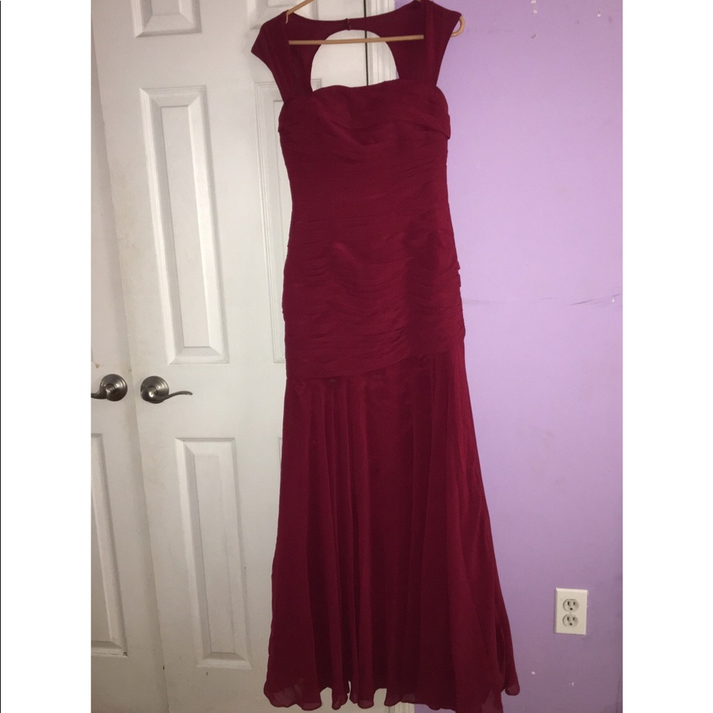 LONG BURGUNDY FOR SPECIAL OCCASION